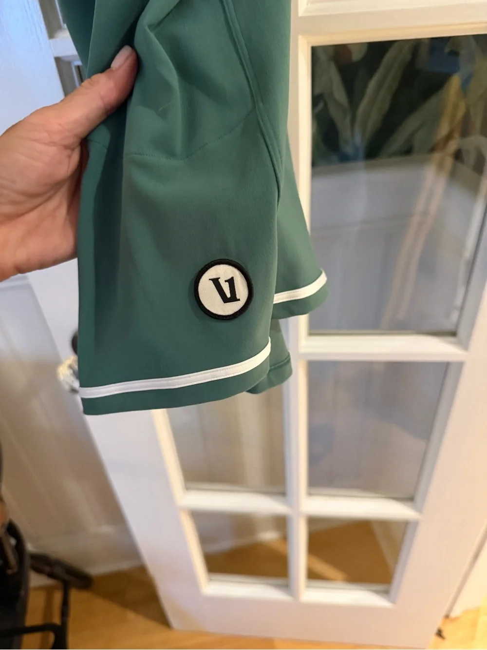 Vuori Emerald Green Racerback Tennis Dress with White Piping Size M - Picture 6 of 8
